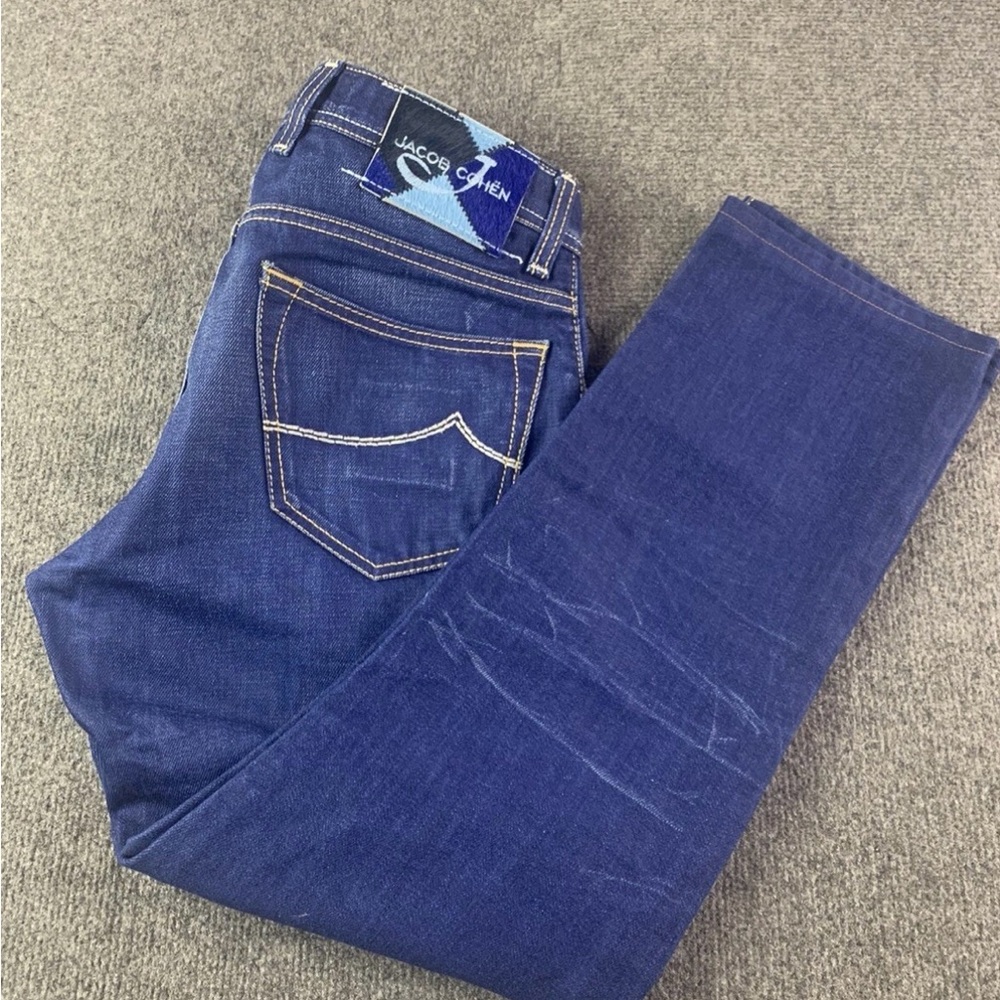 JACOB COHEN Tailored Fit Mens Hand Made Rare Luxury Jeans Size 30x27 Blue